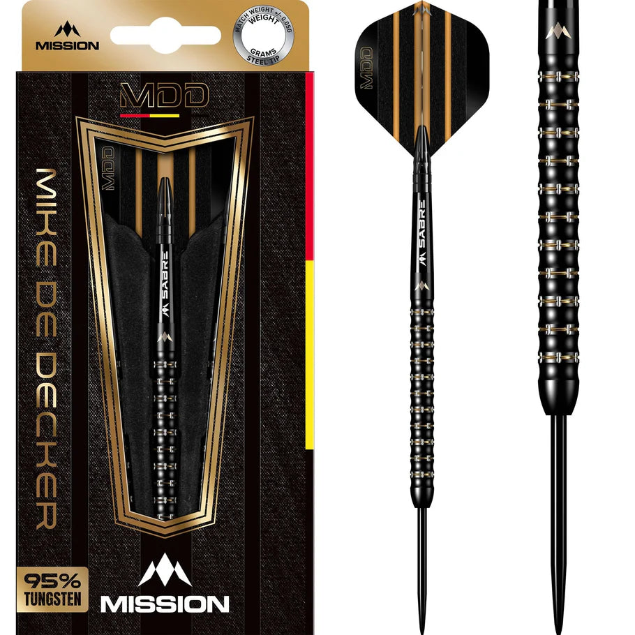 Mission Mike De Decker Darts Black & Gold PVD