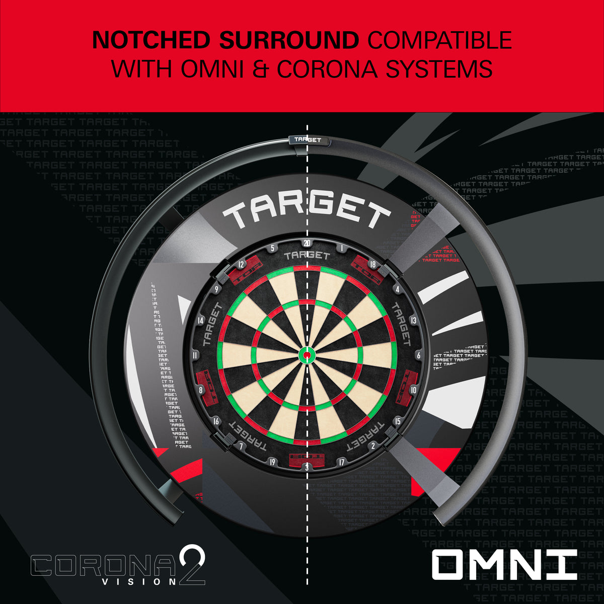 Target Patterned Notched Surround