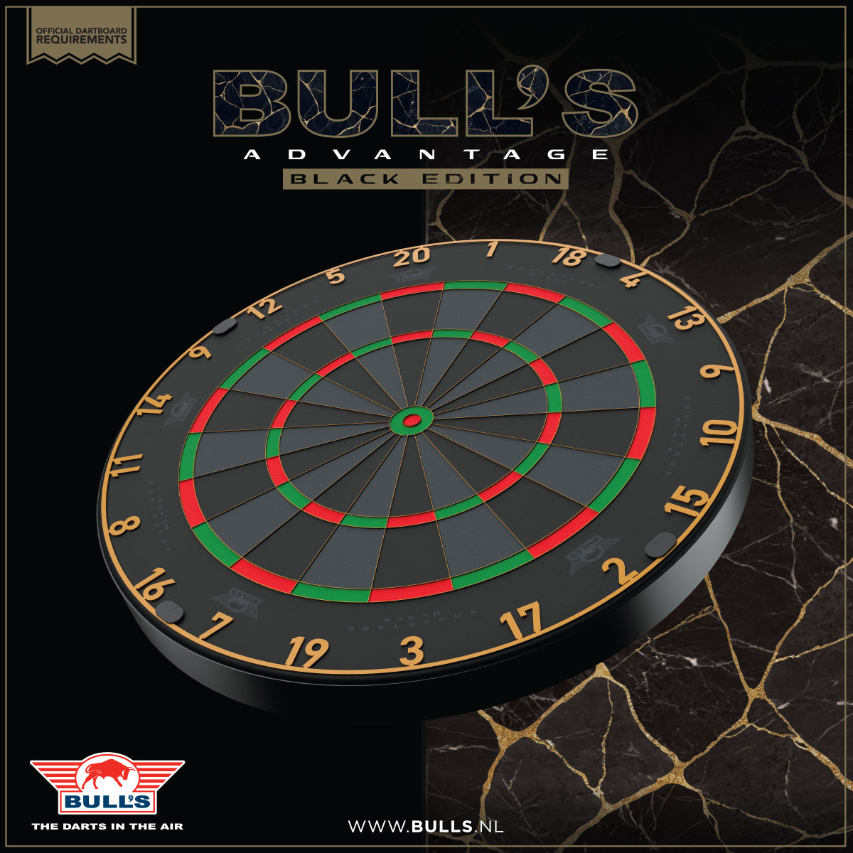 Bull's Advantage Black Dartboard