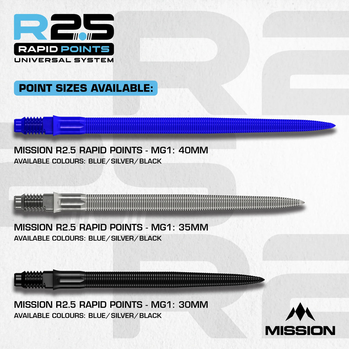 Mission R2.5 Rapid Dart Points - MG1