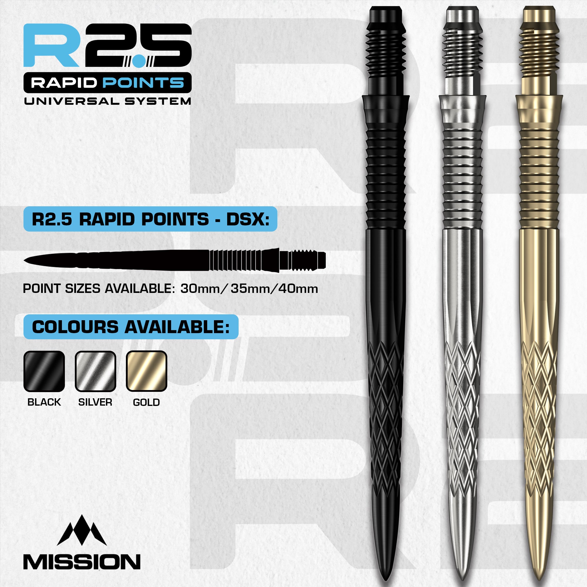 Mission R2.5 Rapid Dart Points - DSX