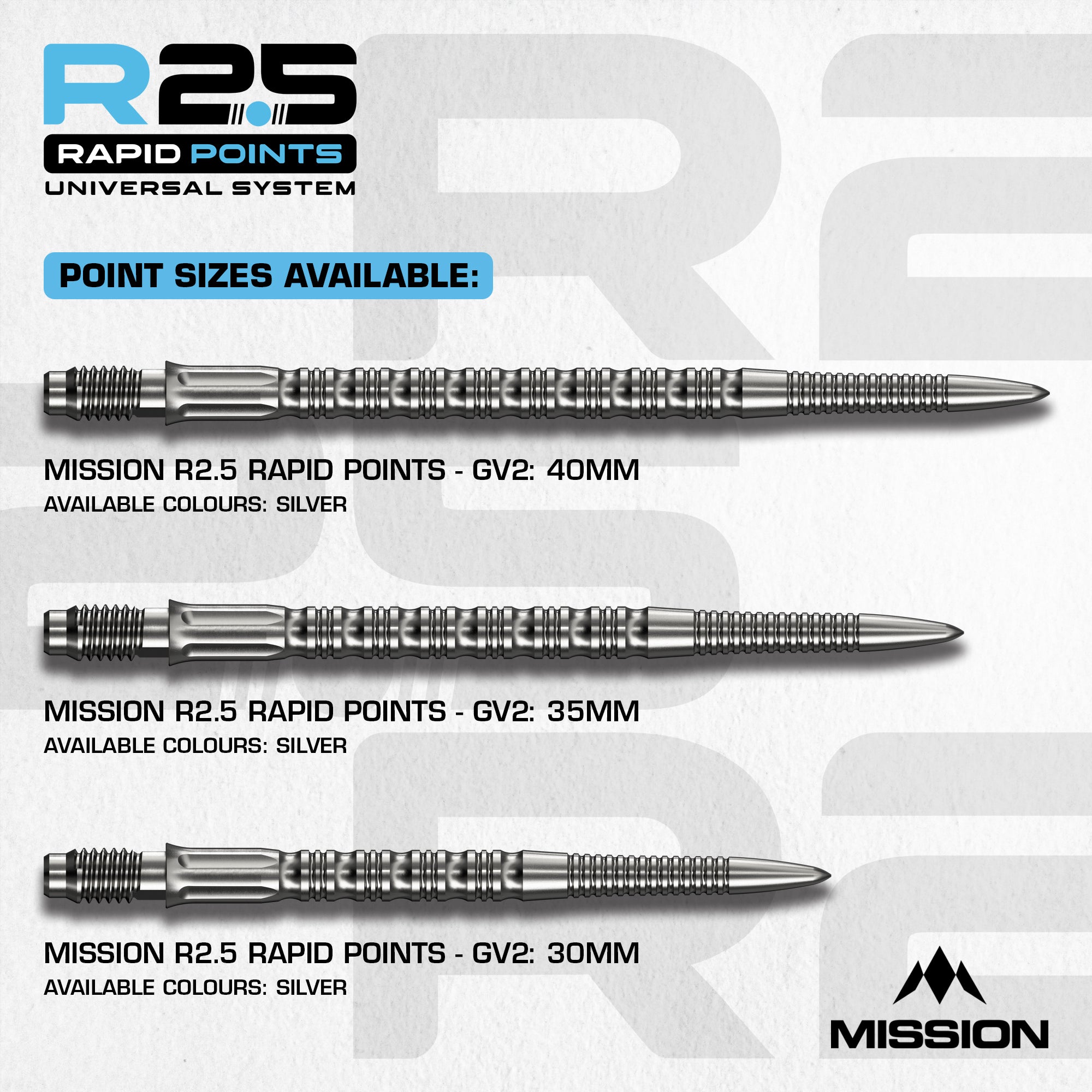 Mission R2.5 Rapid Dart Points - GV2